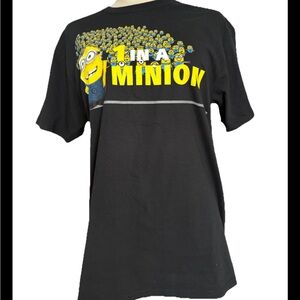 Black Minion Graphic T-Shirt medium adult